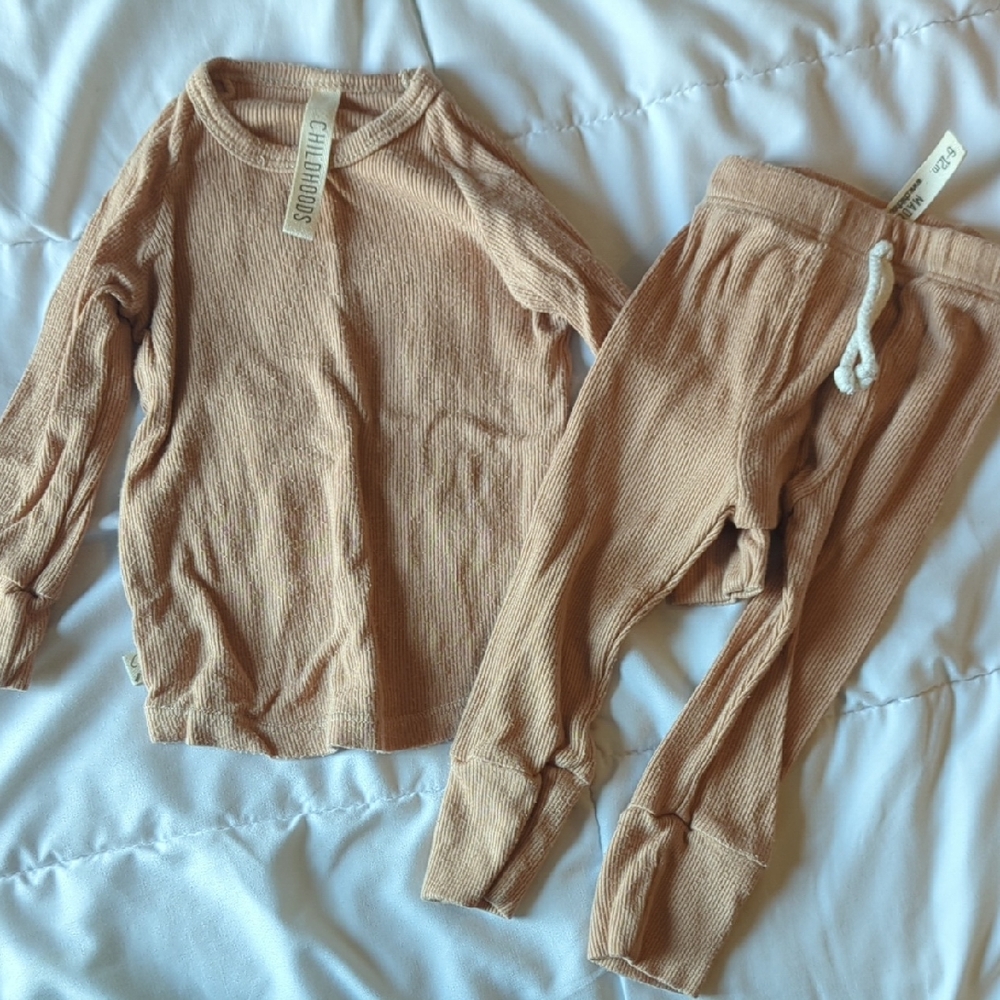 Childhoods Clothing Ribbed Top And Bottom Set 6-12m